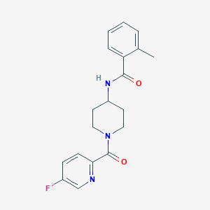 N-[1-(5-fluoropyridine-2-carbonyl)piperidin-4-yl]-2-methylbenzamide