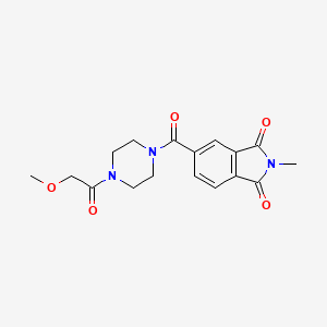 molecular formula C17H19N3O5 B7442575 5-[4-(2-Methoxyacetyl)piperazine-1-carbonyl]-2-methylisoindole-1,3-dione 