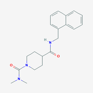 1-N,1-N-dimethyl-4-N-(naphthalen-1-ylmethyl)piperidine-1,4-dicarboxamide