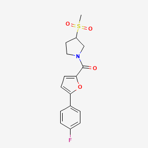 molecular formula C16H16FNO4S B7442589 [5-(4-Fluorophenyl)furan-2-yl]-(3-methylsulfonylpyrrolidin-1-yl)methanone 