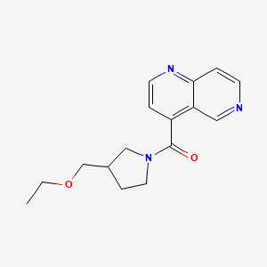 [3-(Ethoxymethyl)pyrrolidin-1-yl]-(1,6-naphthyridin-4-yl)methanone