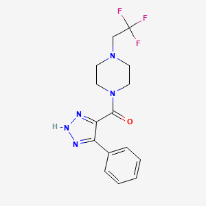 (5-phenyl-2H-triazol-4-yl)-[4-(2,2,2-trifluoroethyl)piperazin-1-yl]methanone