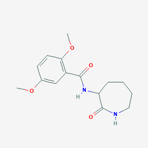 molecular formula C15H20N2O4 B7442624 2,5-dimethoxy-N-(2-oxoazepan-3-yl)benzamide 