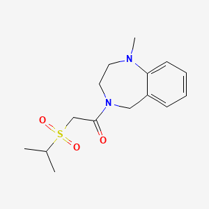 1-(1-methyl-3,5-dihydro-2H-1,4-benzodiazepin-4-yl)-2-propan-2-ylsulfonylethanone