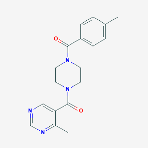 (4-Methylphenyl)-[4-(4-methylpyrimidine-5-carbonyl)piperazin-1-yl]methanone