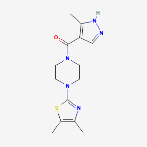 [4-(4,5-dimethyl-1,3-thiazol-2-yl)piperazin-1-yl]-(5-methyl-1H-pyrazol-4-yl)methanone