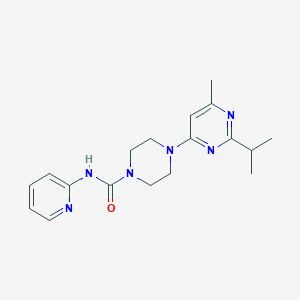 molecular formula C18H24N6O B7442666 4-(6-methyl-2-propan-2-ylpyrimidin-4-yl)-N-pyridin-2-ylpiperazine-1-carboxamide 