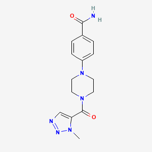 4-[4-(3-Methyltriazole-4-carbonyl)piperazin-1-yl]benzamide