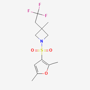 1-(2,5-Dimethylfuran-3-yl)sulfonyl-3-methyl-3-(2,2,2-trifluoroethyl)azetidine