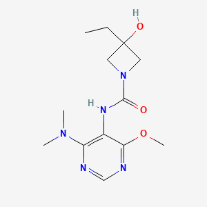 N-[4-(dimethylamino)-6-methoxypyrimidin-5-yl]-3-ethyl-3-hydroxyazetidine-1-carboxamide