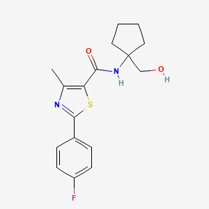 2-(4-fluorophenyl)-N-[1-(hydroxymethyl)cyclopentyl]-4-methyl-1,3-thiazole-5-carboxamide