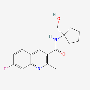 7-fluoro-N-[1-(hydroxymethyl)cyclopentyl]-2-methylquinoline-3-carboxamide