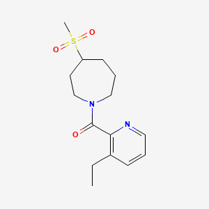 (3-Ethylpyridin-2-yl)-(4-methylsulfonylazepan-1-yl)methanone