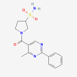 1-(4-Methyl-2-phenylpyrimidine-5-carbonyl)pyrrolidine-3-sulfonamide