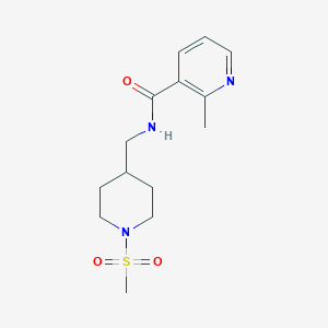 molecular formula C14H21N3O3S B7442806 2-methyl-N-[(1-methylsulfonylpiperidin-4-yl)methyl]pyridine-3-carboxamide 