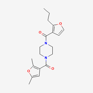 [4-(2,5-Dimethylfuran-3-carbonyl)piperazin-1-yl]-(2-propylfuran-3-yl)methanone