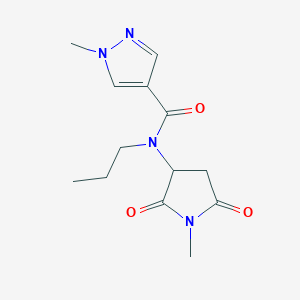 1-methyl-N-(1-methyl-2,5-dioxopyrrolidin-3-yl)-N-propylpyrazole-4-carboxamide