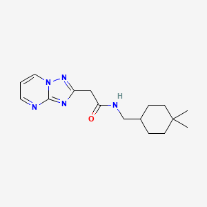 molecular formula C16H23N5O B7442848 N-[(4,4-dimethylcyclohexyl)methyl]-2-([1,2,4]triazolo[1,5-a]pyrimidin-2-yl)acetamide 