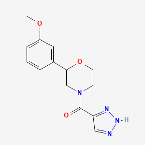 molecular formula C14H16N4O3 B7442874 [2-(3-methoxyphenyl)morpholin-4-yl]-(2H-triazol-4-yl)methanone 