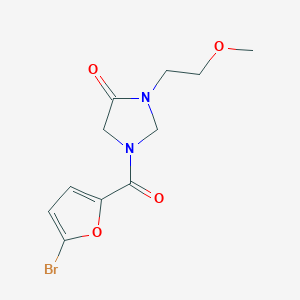 1-(5-Bromofuran-2-carbonyl)-3-(2-methoxyethyl)imidazolidin-4-one