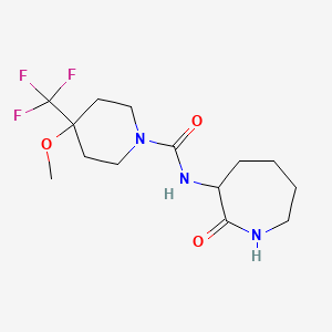 4-methoxy-N-(2-oxoazepan-3-yl)-4-(trifluoromethyl)piperidine-1-carboxamide