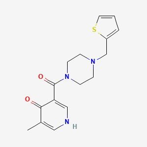 molecular formula C16H19N3O2S B7442929 3-methyl-5-[4-(thiophen-2-ylmethyl)piperazine-1-carbonyl]-1H-pyridin-4-one 