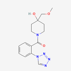 [4-Hydroxy-4-(methoxymethyl)piperidin-1-yl]-[2-(tetrazol-1-yl)phenyl]methanone