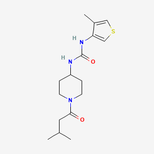 molecular formula C16H25N3O2S B7443040 1-[1-(3-Methylbutanoyl)piperidin-4-yl]-3-(4-methylthiophen-3-yl)urea 