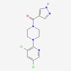 [4-(3,5-dichloropyridin-2-yl)piperazin-1-yl]-(1H-pyrazol-4-yl)methanone