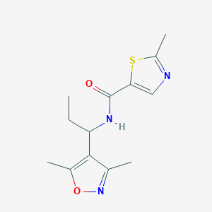 N-[1-(3,5-dimethyl-1,2-oxazol-4-yl)propyl]-2-methyl-1,3-thiazole-5-carboxamide