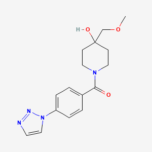 [4-Hydroxy-4-(methoxymethyl)piperidin-1-yl]-[4-(triazol-1-yl)phenyl]methanone