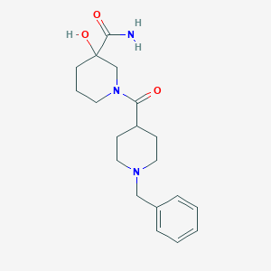 1-(1-Benzylpiperidine-4-carbonyl)-3-hydroxypiperidine-3-carboxamide