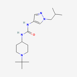 1-(1-Tert-butylpiperidin-4-yl)-3-[1-(2-methylpropyl)pyrazol-4-yl]urea