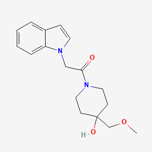 1-[4-Hydroxy-4-(methoxymethyl)piperidin-1-yl]-2-indol-1-ylethanone