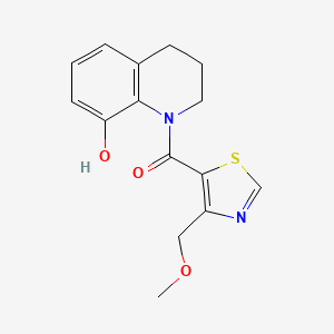 molecular formula C15H16N2O3S B7443084 (8-hydroxy-3,4-dihydro-2H-quinolin-1-yl)-[4-(methoxymethyl)-1,3-thiazol-5-yl]methanone 