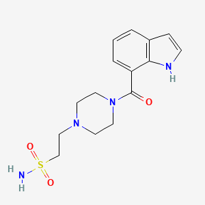 2-[4-(1H-indole-7-carbonyl)piperazin-1-yl]ethanesulfonamide