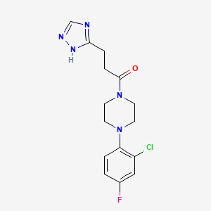 1-[4-(2-chloro-4-fluorophenyl)piperazin-1-yl]-3-(1H-1,2,4-triazol-5-yl)propan-1-one