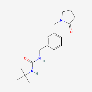 1-Tert-butyl-3-[[3-[(2-oxopyrrolidin-1-yl)methyl]phenyl]methyl]urea