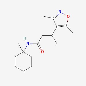 molecular formula C16H26N2O2 B7443182 3-(3,5-dimethyl-1,2-oxazol-4-yl)-N-(1-methylcyclohexyl)butanamide 