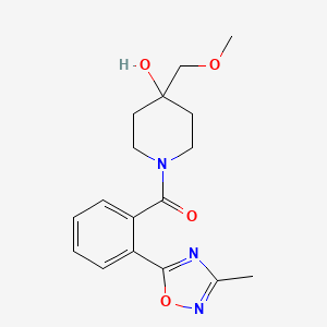 [4-Hydroxy-4-(methoxymethyl)piperidin-1-yl]-[2-(3-methyl-1,2,4-oxadiazol-5-yl)phenyl]methanone