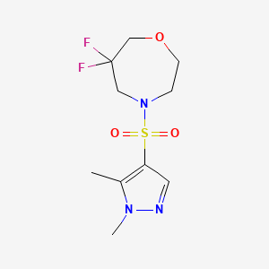 4-(1,5-Dimethylpyrazol-4-yl)sulfonyl-6,6-difluoro-1,4-oxazepane