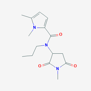 1,5-dimethyl-N-(1-methyl-2,5-dioxopyrrolidin-3-yl)-N-propylpyrrole-2-carboxamide