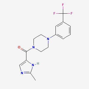 molecular formula C16H17F3N4O B7443249 (2-methyl-1H-imidazol-5-yl)-[4-[3-(trifluoromethyl)phenyl]piperazin-1-yl]methanone 