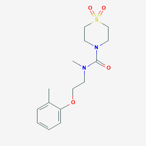 N-methyl-N-[2-(2-methylphenoxy)ethyl]-1,1-dioxo-1,4-thiazinane-4-carboxamide