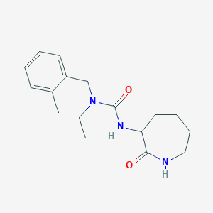 molecular formula C17H25N3O2 B7443272 1-Ethyl-1-[(2-methylphenyl)methyl]-3-(2-oxoazepan-3-yl)urea 