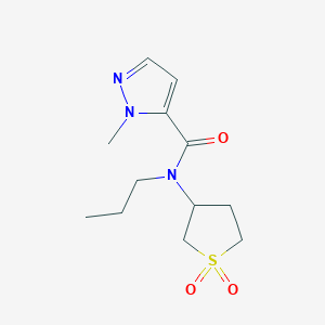 molecular formula C12H19N3O3S B7443282 N-(1,1-dioxothiolan-3-yl)-2-methyl-N-propylpyrazole-3-carboxamide 