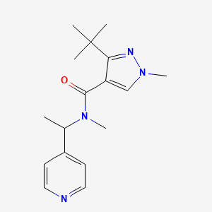 molecular formula C17H24N4O B7443292 3-tert-butyl-N,1-dimethyl-N-(1-pyridin-4-ylethyl)pyrazole-4-carboxamide 