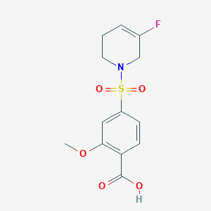 4-[(5-fluoro-3,6-dihydro-2H-pyridin-1-yl)sulfonyl]-2-methoxybenzoic acid