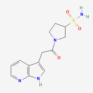 1-[2-(1H-pyrrolo[2,3-b]pyridin-3-yl)acetyl]pyrrolidine-3-sulfonamide