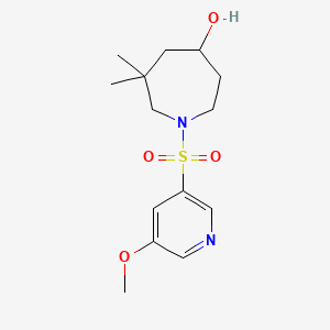 1-(5-Methoxypyridin-3-yl)sulfonyl-6,6-dimethylazepan-4-ol